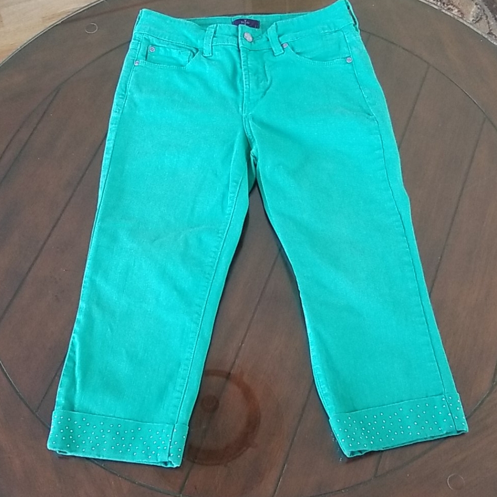 NYDJ stretch denim crop pants size 2P